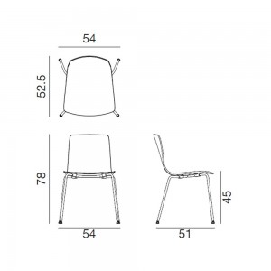 Silla Aava madera patas Arper. Sillas modernas ideales para estudio.