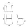 Silla Aava polipropileno patas Arper. Diseño moderno para interiores.