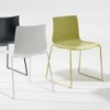 Silla Catifa 46 polipropileno patín Arper. Silla moderna para contract.