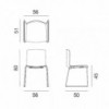 Silla Catifa 46 polipropileno patín Arper. Silla moderna para contract.