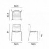 Silla Catifa 46 tapizada patas Arper. Diseño moderno para contract.