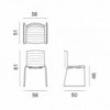 Silla Catifa 46 tapizada patín Arper. Silla de diseño ideal para contract.