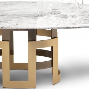Mesa Imperial Rectangular Mármol de Bontempi. Muebles de diseño italiano.