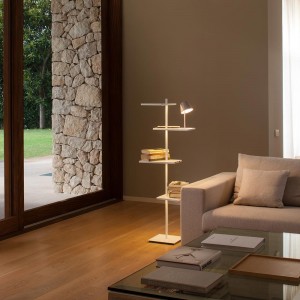 Lámpara de pie Suite de Vibia. Lámparas modernas ideales para salones.