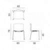 Silla Catifa 53 polipropileno patas Arper. Silla para interior y exterior.