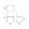 Silla Catifa 53 polipropileno patín Arper. Silla para interior y exterior.