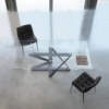 Mesa Millennium Rectangular Cristal de Bontempi. Muebles modernos italianos.
