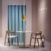 Sillón Héra 2865 de Pedrali. Sillas de diseño de madera con asiento tapizado.