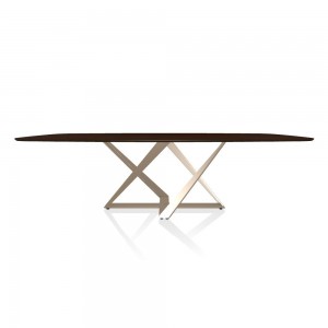 Mesa Millennium Cantos Redondeados de Bontempi. Mesas de comedor de diseño.