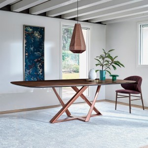 Mesa Millennium Cantos Redondeados de Bontempi. Mesas de comedor de diseño.