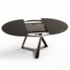 Mesa Millennium redonda extensible de Bontempi. Muebles modernos italianos.