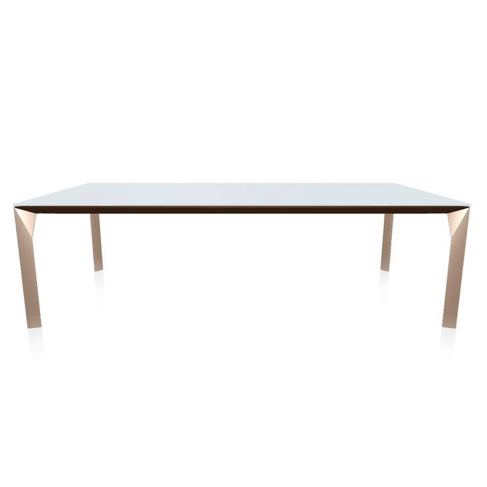 Mesa Mirage Cristal de Bontempi. Mesa de diseño italiano para comedor.