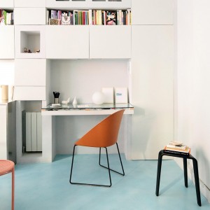 Silla Cila polipropileno patín Arper. Diseño moderno para interiores.
