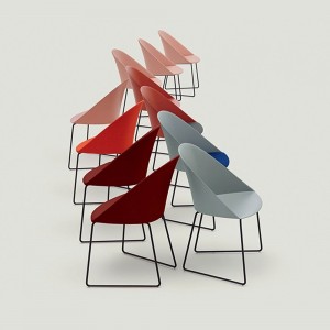 Silla Cila polipropileno patín Arper. Diseño moderno para interiores.
