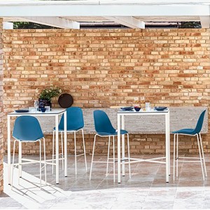 Mesa Moon Cuadrada Alta de Bontempi. Catálogo de mesas fijas o extensibles de diseño italiano.