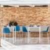 Mesa Moon Cuadrada Alta de Bontempi. Catálogo de mesas fijas o extensibles de diseño italiano.