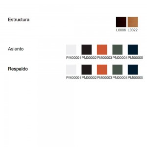 Taburete Mixu Madera Arper. Taburetes modernos de diseño ideal para contrac.
