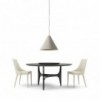 Mesa Universe Redonda Madera o Mármol de Bontempi.  Mesas de comedor modernas de diseño italiano.
