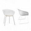 Silla Duna 02 polipropileno patín Arper. Diseño moderno de sillas de comedor.