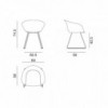Silla Duna 02 polipropileno patín Arper. Diseño moderno de sillas de comedor.