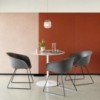 Silla Duna 02 polipropileno patín Arper. Diseño moderno de sillas de comedor.