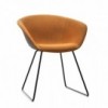 Silla Duna 02 tapizado polipropileno patín Arper. Sillas de diseño.