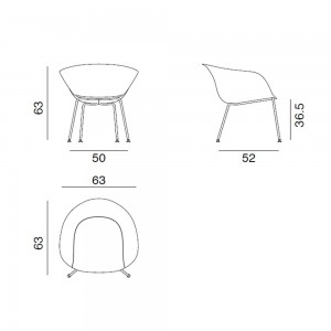 Silla Duna 02 lounge Arper. Silla moderno para hogar y contract.