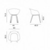 Silla Duna 02 polipropileno madera Arper. Mobiliario de diseño para contract.