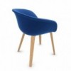Silla Duna 02 tapizado madera Arper. Mobiliario de diseño para contract.