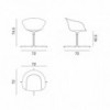 Silla Duna 02 central giratoria Arper. Sillas de diseño para interiores.