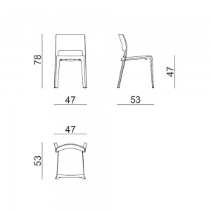 Silla Juno de Arper. Sillas para exteriores en polipropileno.