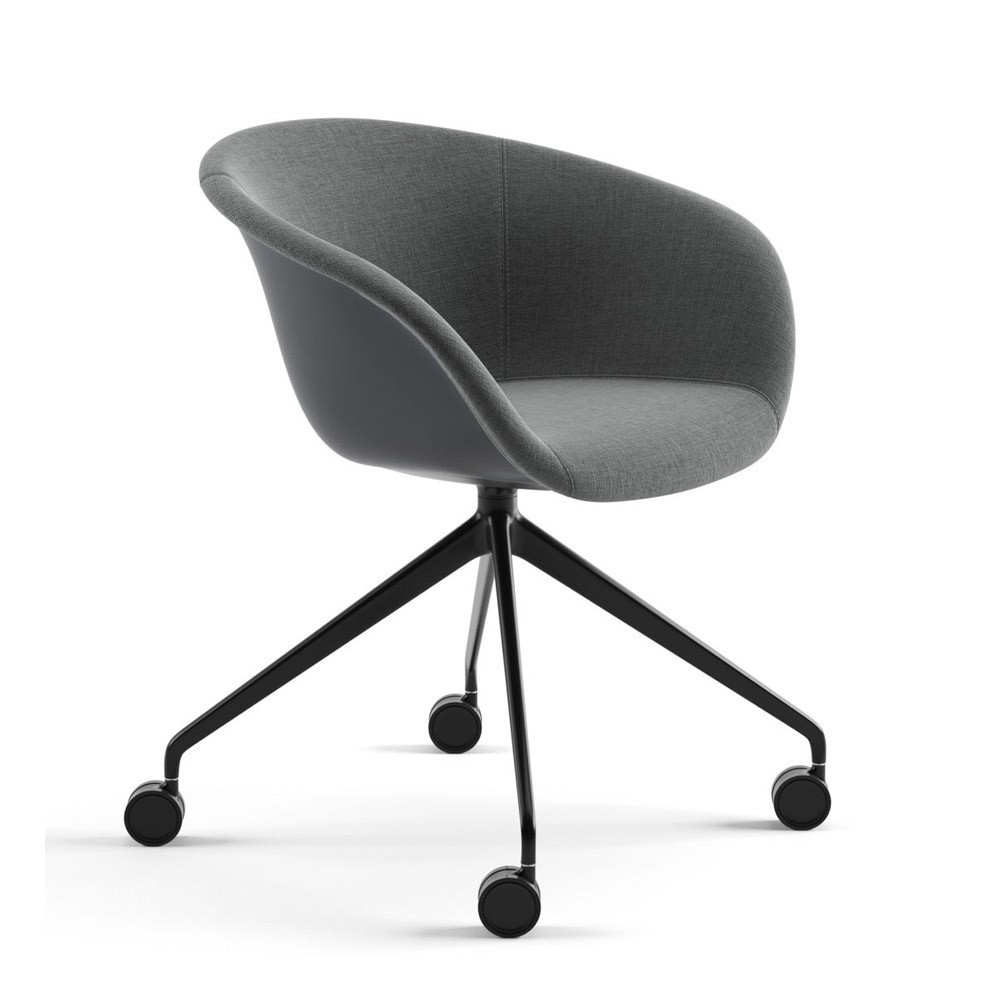 Silla Duna 02 ruedas Arper. Diseño moderno para hogar y contract.