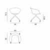 Silla Duna 02 ruedas Arper. Diseño moderno para hogar y contract.