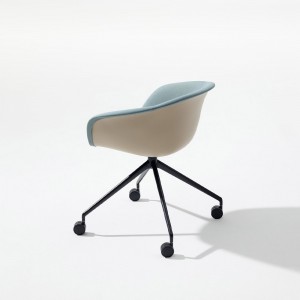 Silla Duna 02 ruedas Arper. Diseño moderno para hogar y contract.