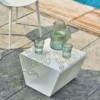 Mesita Puf Pattern Outdoor de Bontempi. Mesita auxiliar o puf para patios o terrazas.
