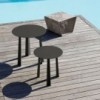 Mesita Puf Pattern Outdoor de Bontempi. Mesita auxiliar o puf para patios o terrazas.