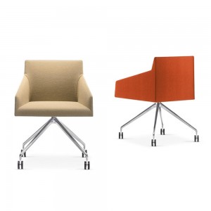 Sillón Saari ruedas Arper. Muebles moderno. Sillones para hogar o contract.