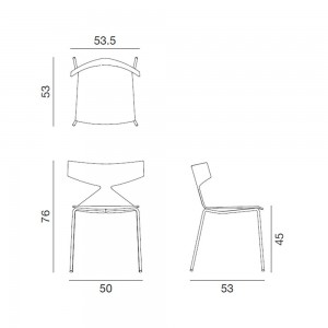Silla Saya Acero Arper. Sillas de diseño modernas para hogar o contract.