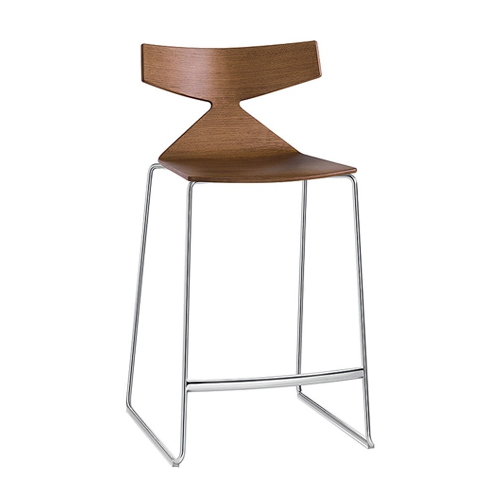 Taburete Saya Acero Arper. Mobiliario de diseño ideal para el hogar.