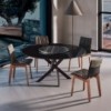 Silla Alfa Cojín de Bontempi. Sillas para comedor de diseño italiano.