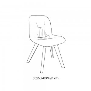 Silla Chantal Madera de Bontempi. Sillas contemporáneas de diseño italiano.
