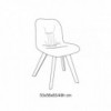 Silla Chantal Madera de Bontempi. Sillas contemporáneas de diseño italiano.