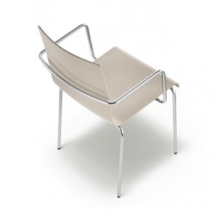 Sillón Kuadra XL 2404 de Pedrali. Sillas de diseño moderno. Sillas plásticas.