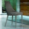 Silla Clara Acero de Bontempi. Sillas de comedor de diseño conteporáneo.