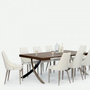 Silla Clara Acero de Bontempi. Sillas de comedor de diseño conteporáneo.