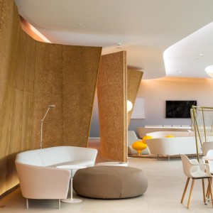 Puff Pix de Arper. Muebles modernos de diseño. Puff para salón tapizado.