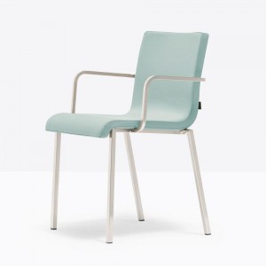 Sillón Kuadra XL 2482/2492 de Pedrali.  Sillas de diseño. Sillas tapizadas.