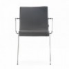 Sillón Kuadra XL 2484/2494 de Pedrali. Sillas de diseño. Sillas tapizada en tela.