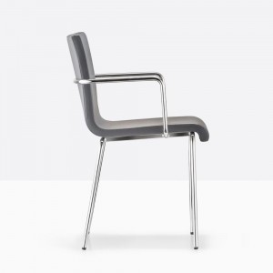 Sillón Kuadra XL 2484/2494 de Pedrali. Sillas de diseño. Sillas tapizada en tela.