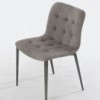 Silla Kuga Acero de Bontempi. Sillas de comedor o salón de diseño italiano.